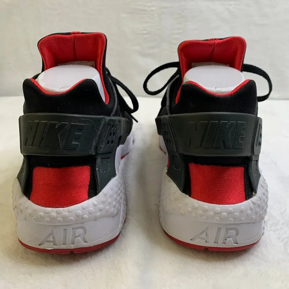 Nike Air Huarache Bred 2015 Size 10 Mens Authentic Trainer Runner Low Black Red
